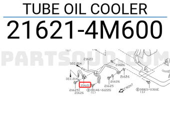 Nissan 216214M600 TUBE OIL COOLER