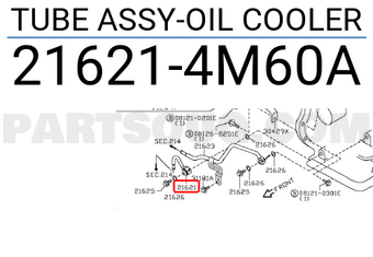 Nissan 216214M60A TUBE ASSY-OIL COOLER