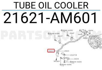 Nissan 21621AM601 TUBE OIL COOLER