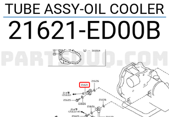 Nissan 21621ED00B TUBE ASSY-OIL COOLER