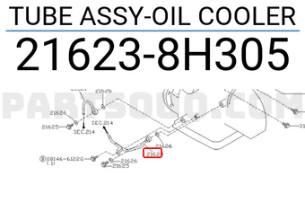 Nissan 216238H305 TUBE ASSY-OIL COOLER
