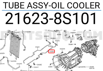 Nissan 216238S101 TUBE ASSY-OIL COOLER