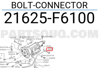 Nissan 21625F6100 BOLT-CONNECTOR