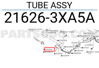 Nissan 216263XA5A TUBE ASSY