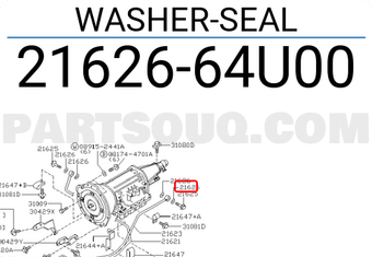 Nissan 2162664U00 WASHER-SEAL