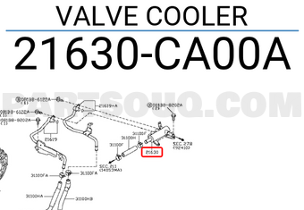Nissan 21630CA00A VALVE COOLER