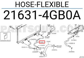 Nissan 216314GB0A HOSE-FLEXIBLE