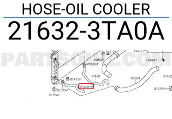 Nissan 216323TA0A HOSE-OIL COOLER