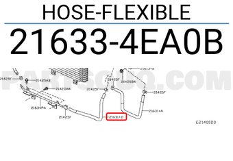 Nissan 216334EA0B HOSE-FLEXIBLE