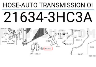 Nissan 216343HC3A HOSE-AUTO TRANSMISSION OI