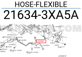 Nissan 216343XA5A HOSE-FLEXIBLE
