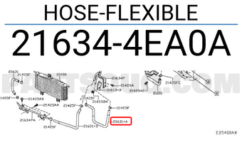 Nissan 216344EA0A HOSE-FLEXIBLE