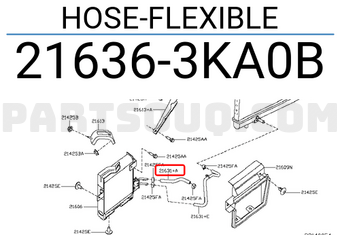 Nissan 216363KA0B HOSE-FLEXIBLE