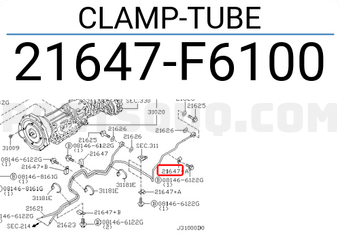 Nissan 21647F6100 CLAMP-TUBE
