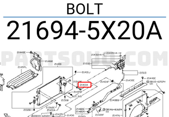 Nissan 216945X20A BOLT