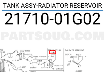 Nissan 2171001G02 TANK ASSY-RADIATOR RESERVOIR