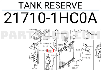 Nissan 217101HC0A TANK RESERVE
