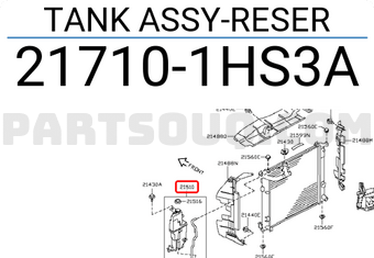 Nissan 217101HS3A TANK ASSY-RESER