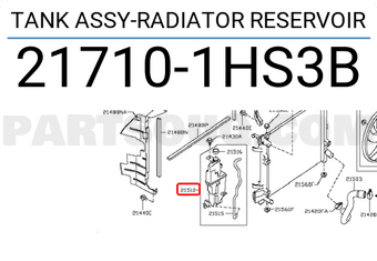 Nissan 217101HS3B TANK ASSY-RADIATOR RESERVOIR