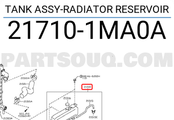 Nissan 217101MA0A TANK ASSY-RADIATOR RESERVOIR