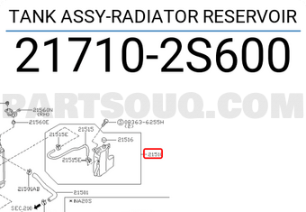 Nissan 217102S600 TANK ASSY-RADIATOR RESERVOIR