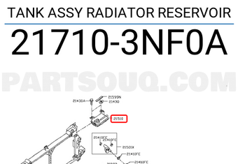 Nissan 217103NF0A TANK ASSY RADIATOR RESERVOIR