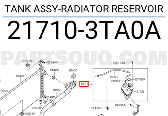 Nissan 217103TA0A TANK ASSY-RADIATOR RESERVOIR
