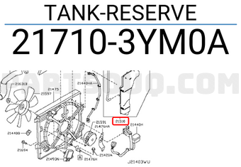 Nissan 217103YM0A TANK-RESERVE
