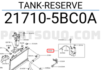 Nissan 217105BC0A TANK-RESERVE