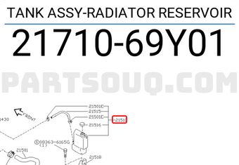 Nissan 2171069Y01 TANK ASSY-RADIATOR RESERVOIR