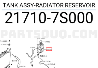 Nissan 217107S000 TANK ASSY-RADIATOR RESERVOIR