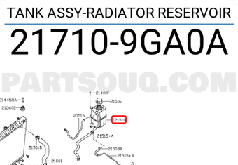 Nissan 217109GA0A TANK ASSY-RADIATOR RESERVOIR