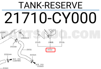 Nissan 21710CY000 TANK-RESERVE