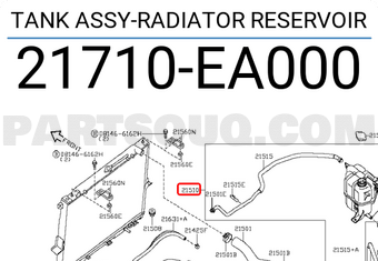 Nissan 21710EA000 TANK ASSY-RADIATOR RESERVOIR