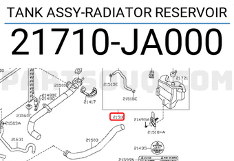 Nissan 21710JA000 TANK ASSY-RADIATOR RESERVOIR