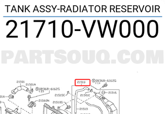 Nissan 21710VW000 TANK ASSY-RADIATOR RESERVOIR