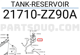 Nissan 21710ZZ90A TANK-RESERVOIR