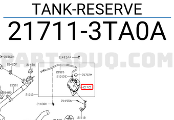 Nissan 217113TA0A TANK-RESERVE