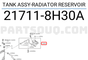 Nissan 217118H30A TANK ASSY-RADIATOR RESERVOIR