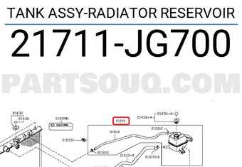 Nissan 21711JG700 TANK ASSY-RADIATOR RESERVOIR
