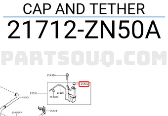 Nissan 21712ZN50A CAP AND TETHER