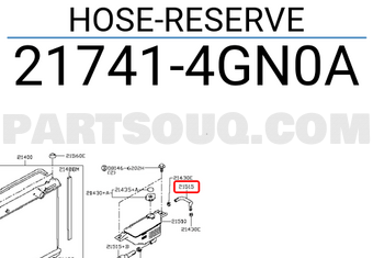 Nissan 217414GN0A HOSE-RESERVE