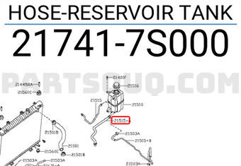 Nissan 217417S000 HOSE-RESERVOIR TANK