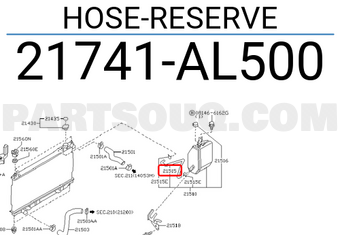 Nissan 21741AL500 HOSE-RESERVE