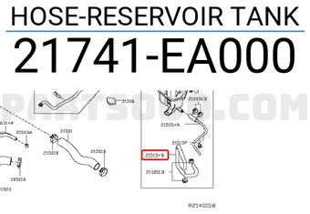 Nissan 21741EA000 HOSE-RESERVOIR TANK