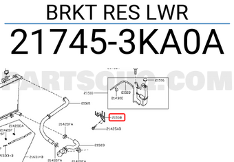 Nissan 217453KA0A BRKT RES LWR