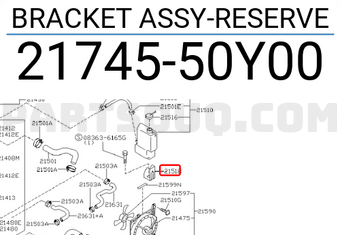 Nissan 2174550Y00 BRACKET ASSY-RESERVE