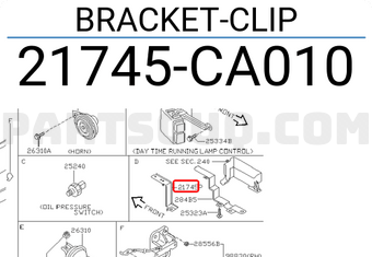 Nissan 21745CA010 BRACKET-CLIP