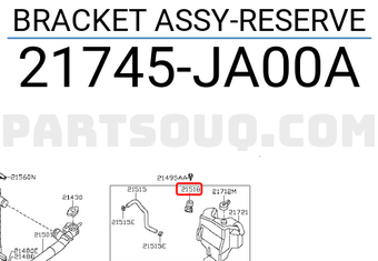 Nissan 21745JA00A BRACKET ASSY-RESERVE