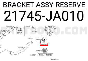 Nissan 21745JA010 BRACKET ASSY-RESERVE
